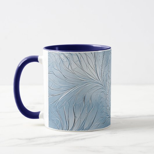 Moderne Abstracte Blue Coffee Mok (Links)