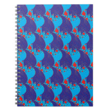 Moderne abstracte BLUE en rode regenboogdruppels