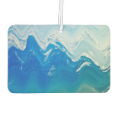 Moderne Abstracte Blue Ocean Art gepersonaliseerd Luchtverfrisser (Achterkant)