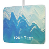 Moderne Abstracte Blue Ocean Art gepersonaliseerd Luchtverfrisser (Links)