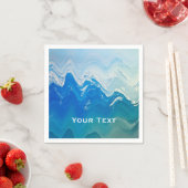 Moderne Abstracte Blue Ocean Art gepersonaliseerd Servet (Insitu)