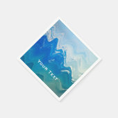 Moderne Abstracte Blue Ocean Art gepersonaliseerd Servet (Hoek)