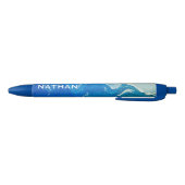 Moderne Abstracte Blue Ocean Art gepersonaliseerd Zwarte Inkt Pen (Bodem)