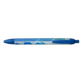 Moderne Abstracte Blue Ocean Art gepersonaliseerd Zwarte Inkt Pen (Achterkant)
