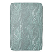 Moderne Abstracte Blue Swirls Marble Pattern Badmat (Voorkant Verticaal)