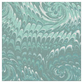 Moderne Abstracte Blue Swirls Marble Pattern Stof (Close Up)