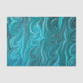 Moderne Abstracte Blue Swirls Marble Pattern Tissuepapier (Voorkant)