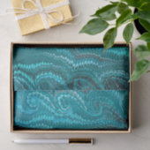 Moderne Abstracte Blue Swirls Marble Pattern Tissuepapier (Geschenk)