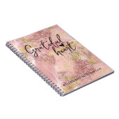 Moderne Abstracte Blush Pink Gold Glitter Glam Nam Notitieboek (Rechterzijde)