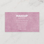 Moderne Abstracte Blush Pink Makeup Artist Beauty Visitekaartje (Achterkant)
