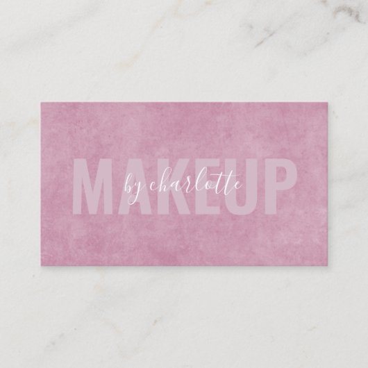 Moderne Abstracte Blush Pink Makeup Artist Beauty Visitekaartje (Voorkant)