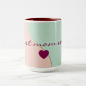 Moderne Abstracte Blush Roze Mint Collectie Mok (Midden)