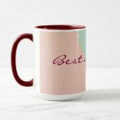 Moderne Abstracte Blush Roze Mint Collectie Mok (Links)