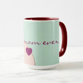 Moderne Abstracte Blush Roze Mint Collectie Mok (Voorkant rechts)