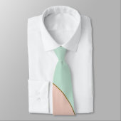 Moderne Abstracte Blush Roze Mint Collectie Stropdas (Gebonden)