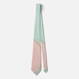 Moderne Abstracte Blush Roze Mint Collectie Stropdas