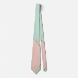 Moderne Abstracte Blush Roze Mint Collectie Stropdas