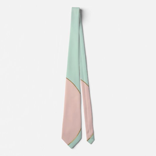Moderne Abstracte Blush Roze Mint Collectie Stropdas (Voorkant)