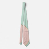 Moderne Abstracte Blush Roze Mint Collectie Stropdas (Achterkant)