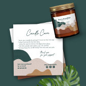 Moderne Abstracte Boho Candle Care Kaart