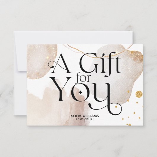 Moderne Abstracte Boho Certificate Cadecard (Voorkant)