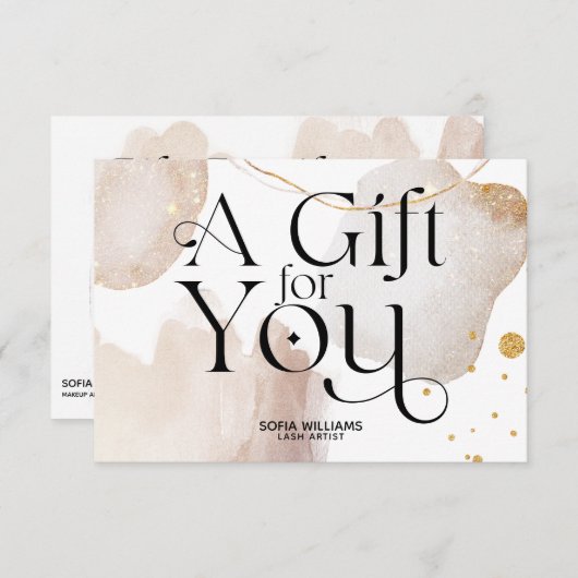 Moderne Abstracte Boho Certificate Cadecard (Voorkant / Achterkant)