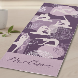 Moderne Abstracte Boho esthetische Paarse yogahoud Yogamat