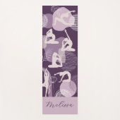 Moderne Abstracte Boho esthetische Paarse yogahoud Yogamat (Voorkant)