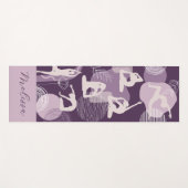 Moderne Abstracte Boho esthetische Paarse yogahoud Yogamat (Voorkant (horizontaal))