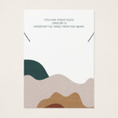 Moderne Abstracte Boho Ketting-kaart Visitekaartje (Achterkant)