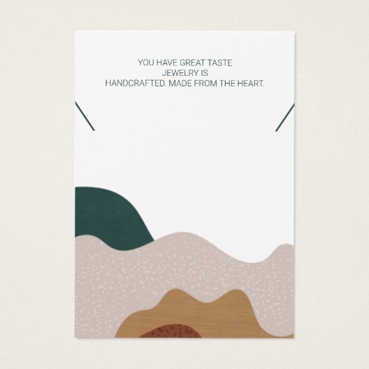 Moderne Abstracte Boho Ketting-kaart Visitekaartje (Achterkant)