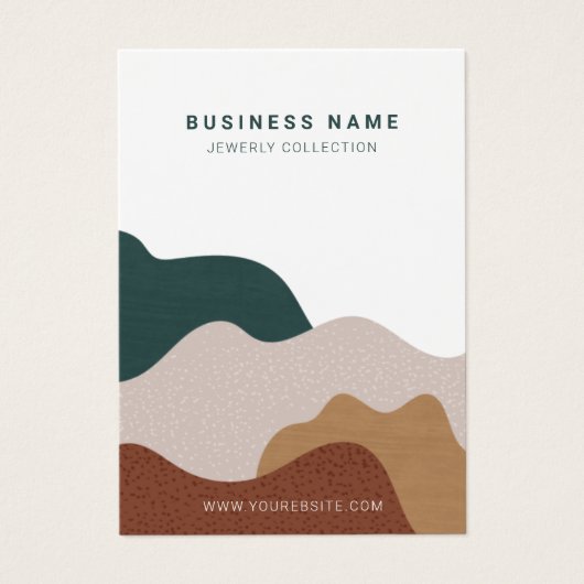 Moderne Abstracte Boho Ketting-kaart Visitekaartje (Voorkant)