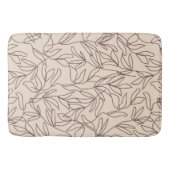 Moderne abstracte boho line art vertrekt patroon badmat (Voorkant)