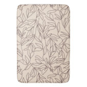 Moderne abstracte boho line art vertrekt patroon badmat (Voorkant Verticaal)