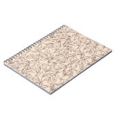 Moderne abstracte boho line art vertrekt patroon notitieboek (Linkerzijde)