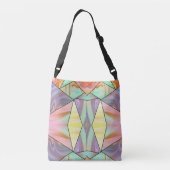 Moderne Abstracte boho Marble Art Crossbody Tas (Achterkant)