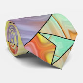 Moderne Abstracte boho Marble Art Stropdas (Opgerold)