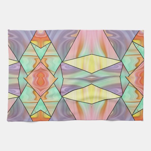 Moderne Abstracte boho Marble Art Theedoek (Horizontaal)