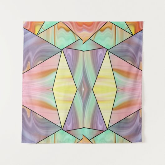 Moderne Abstracte boho Marble Art Wandkleed (Voorkant)