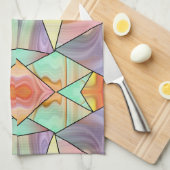 Moderne Abstracte Boho Marmeren Kunst Theedoek (Quarter Fold)