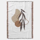 Moderne Abstracte Boho-Planten Deken (Voorkant Verticaal)