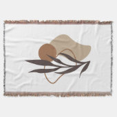 Moderne Abstracte Boho-Planten Deken (Voorkant)
