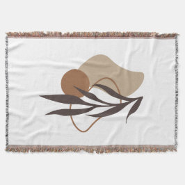 Moderne Abstracte Boho-Planten Deken