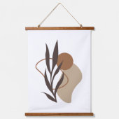 Moderne Abstracte Boho-Planten Hangend Wandkleed (Voorkant)