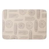 Moderne abstracte boho regenboog, donkerbruin badmat (Voorkant)