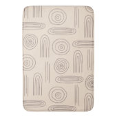 Moderne abstracte boho regenboog, donkerbruin badmat (Voorkant Verticaal)