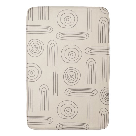 Moderne abstracte boho regenboog, donkerbruin badmat (Voorkant Verticaal)