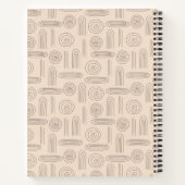 Moderne abstracte boho regenboog, donkerbruin notitieboek (Achterkant)