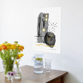 Moderne Abstracte Boho Style Black White Waterverf Folie Afdrukken (Laag (Keuken))