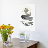 Moderne Abstracte Boho Style Waterverf zwart-wit Folie Afdrukken (Laag (Keuken))